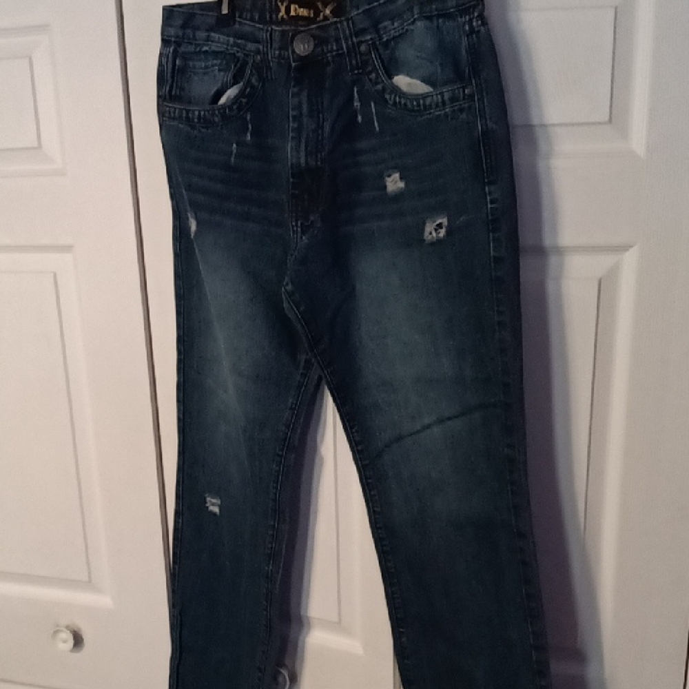 Relaxed Fit Distressed Denim Jeans